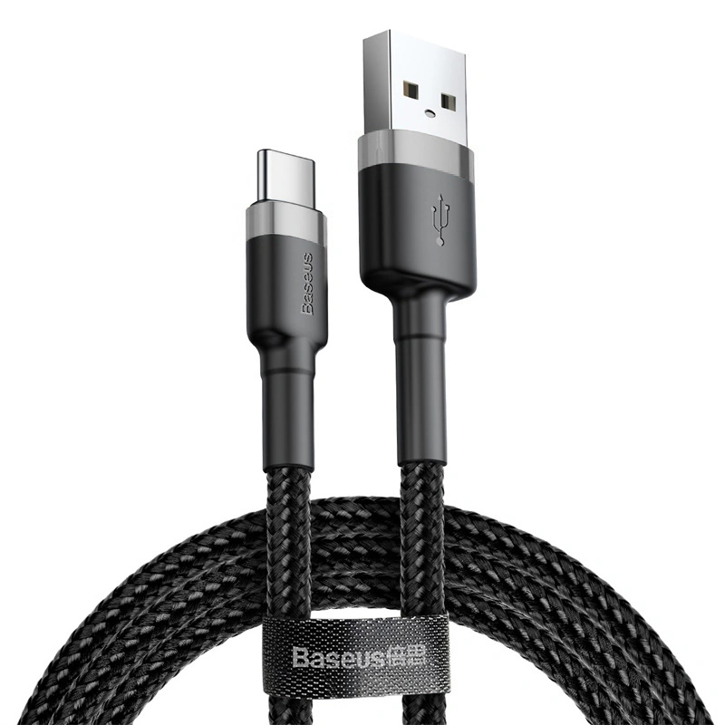 Baseus 1Meter Cafule USB For Type-C 3A Gray+Black Cable