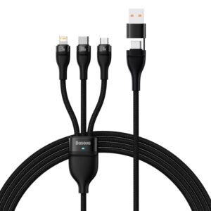 Baseus 3 In 1 Charging Cable, Lightning Type-C Micro USB Cable, Fast Charging 3 In 1 Cable