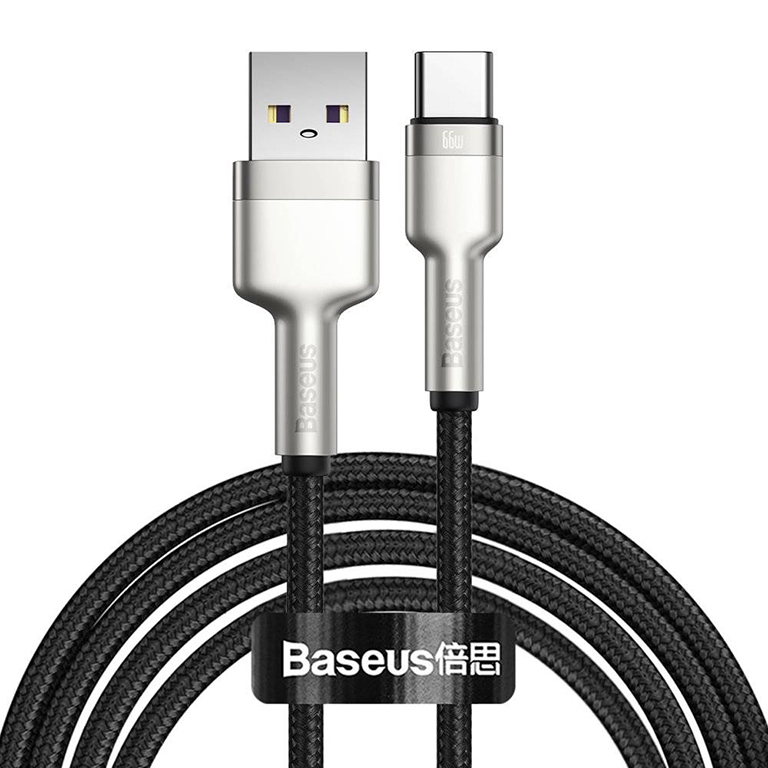 Baseus Data Cable USB to Type-C 2M Metal 66W – 6 Months Warranty