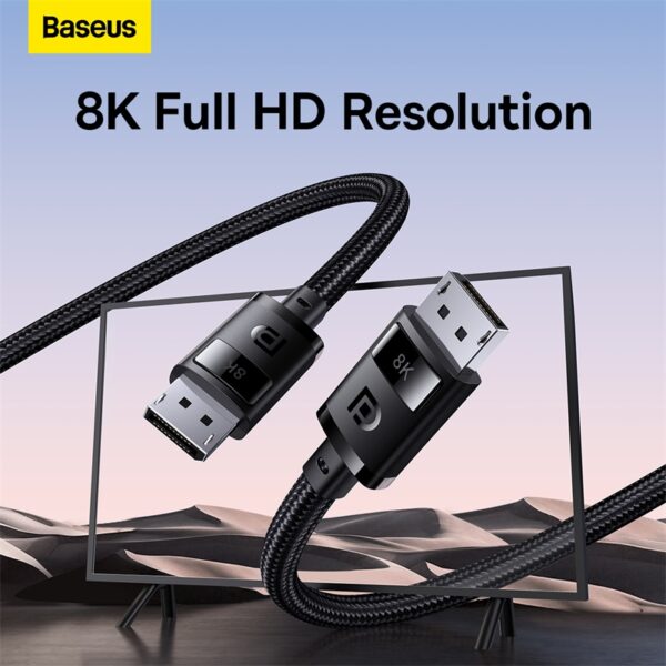 Baseus 5m DP 8K to DP 8K High Definition Series Adapter Cable Cluster Black  -  B00633706111-04 - 1 Year Warranty - Image 13
