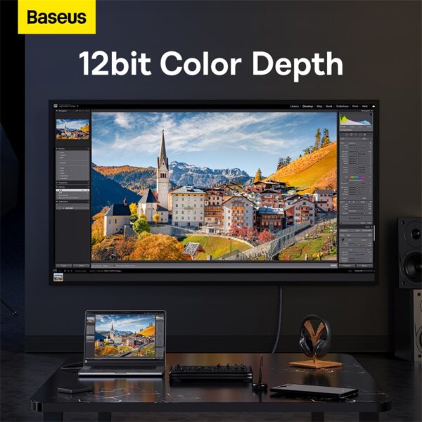 Baseus 5m DP 8K to DP 8K High Definition Series Adapter Cable Cluster Black  -  B00633706111-04 - 1 Year Warranty - Image 10
