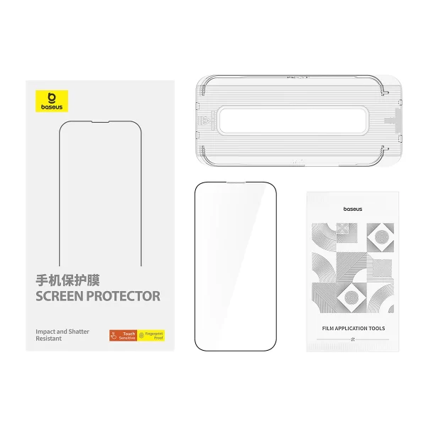 Baseus iPhone 15 Corning Series Full-Coverage Eye-Protection Tempered Glass Screen Protector with Built-in Dust Filter - Image 3