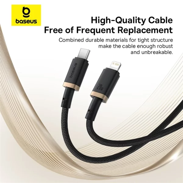 Baseus Dura Series Fast Charging Cable Type-C to iP 20W 1m Gold+Black Baseuscolombo