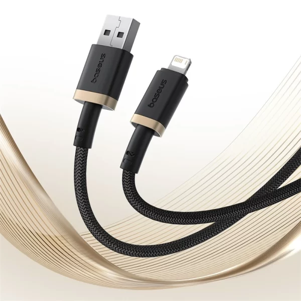 Baseus Dura Series Fast Charging Cable USB to iP 2.4A 1m Gold+Black Baseuscolombo