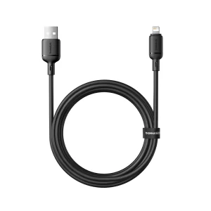 OS-Baseus Silky Series Fast Charging Cable USB to iP 2.4A 2m Cluster Black Baseuscolombo