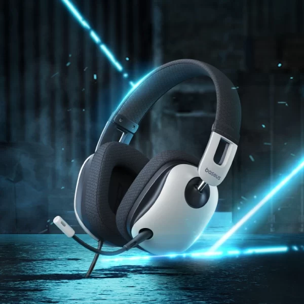 Baseus GoPlay 1 Max Gaming Wired Headphones Moon White Baseuscolombo