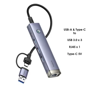 Baseus UltraJoy Series 4-Port HUB AIR Space Grey Baseuscolombo