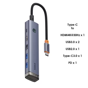 Baseus UltraJoy Series 6-Port HUB AIR Space Grey Baseuscolombo