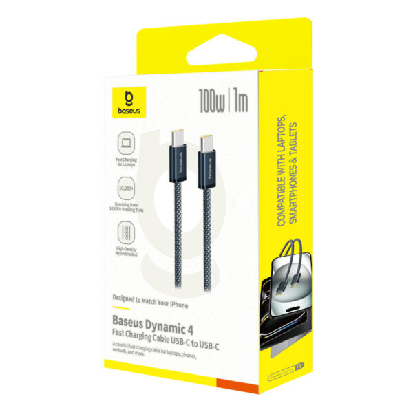 Baseus 1Meter 100W Dynamic 4 Series USB-C to USB-C Fast Charging Data Cable - Image 3