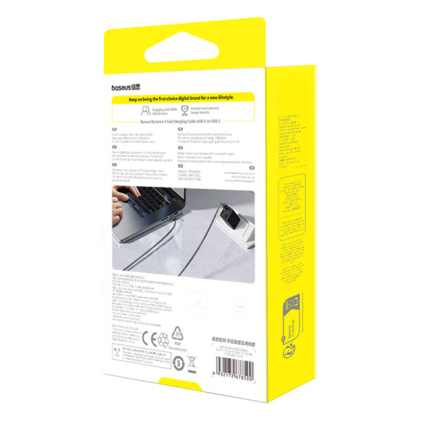 Baseus 1Meter 100W Dynamic 4 Series USB-C to USB-C Fast Charging Data Cable - Image 4