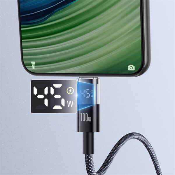 Baseus 1meter 100W Display 2 Series USB-A to USB-C Fast Charging Cable - Image 8