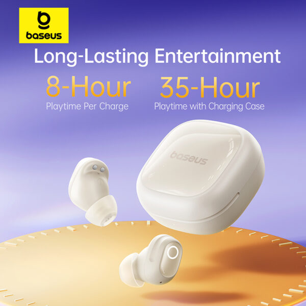 Baseus Bass BD1 TWS True Wireless Earbuds Starlight Off-White - Image 4