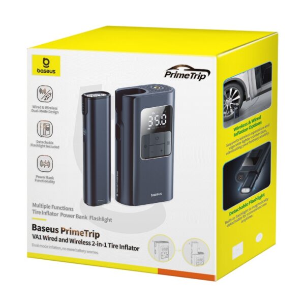 Baseus PrimeTrip VA1 Wired and Wireless 2-in-1 Tire Inflator Cosmic Black - Image 17