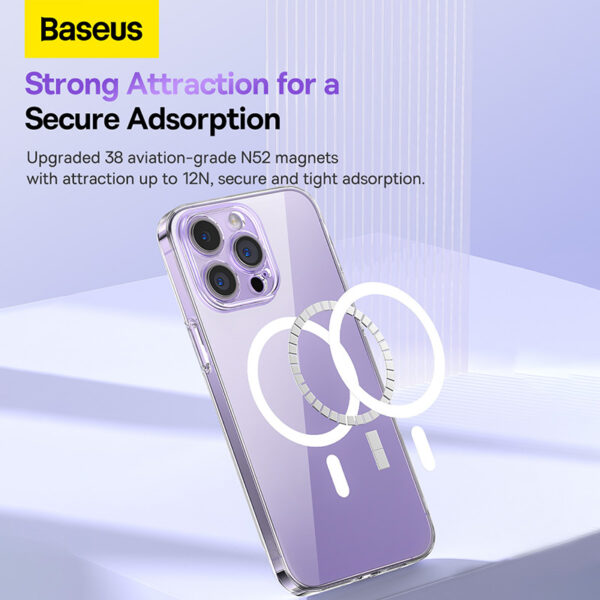 Baseus iPhone 12 Crystal Magnetic Phone Case Transparent - Image 13