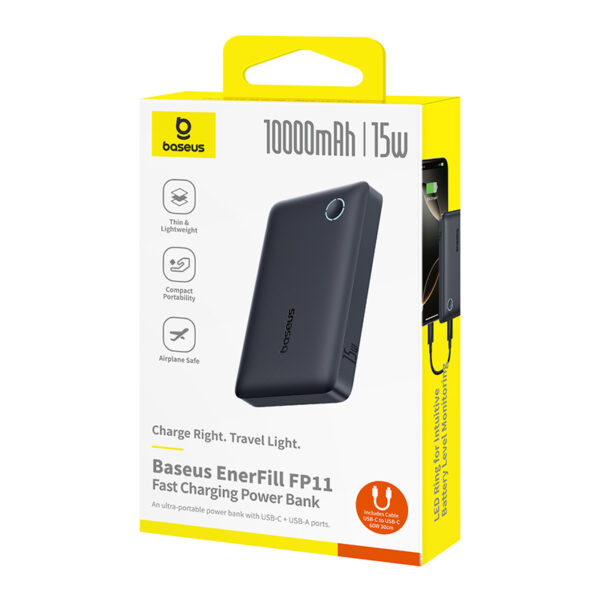 Baseus EnerFill FP11 Power Bank 10000mAh 15W Cosmic Black - Image 19