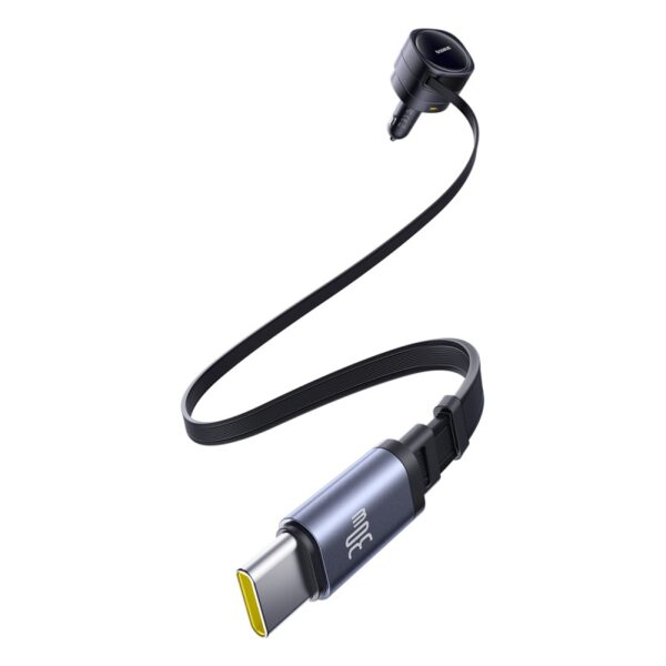 Baseus Enjoyment Max Car Charger C+L Cables & U+C Ports 90W Cosmic Black - Image 6