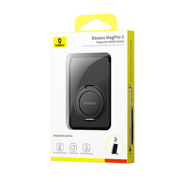 Baseus MagPro 3 Magnetic Wallet Stand Cosmic Black - Image 15