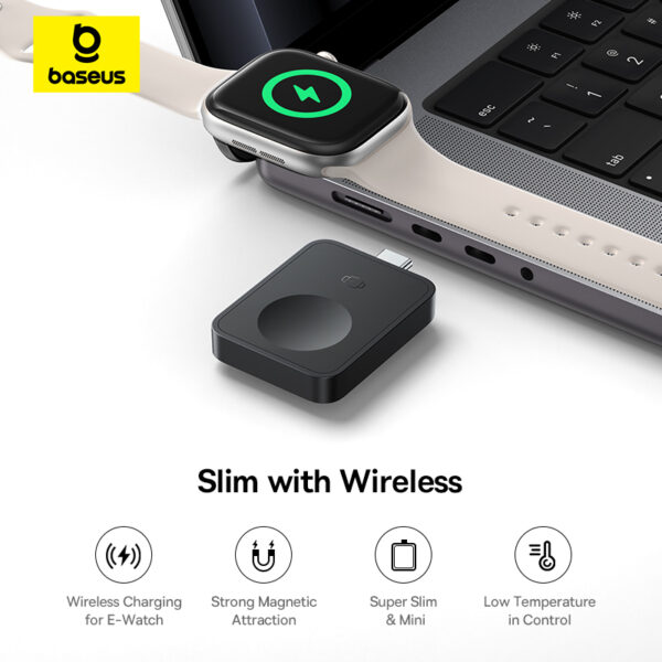 Baseus MagPro Magnetic Wireless Charger for E-Watch 2.5W Cosmic Black - Image 9