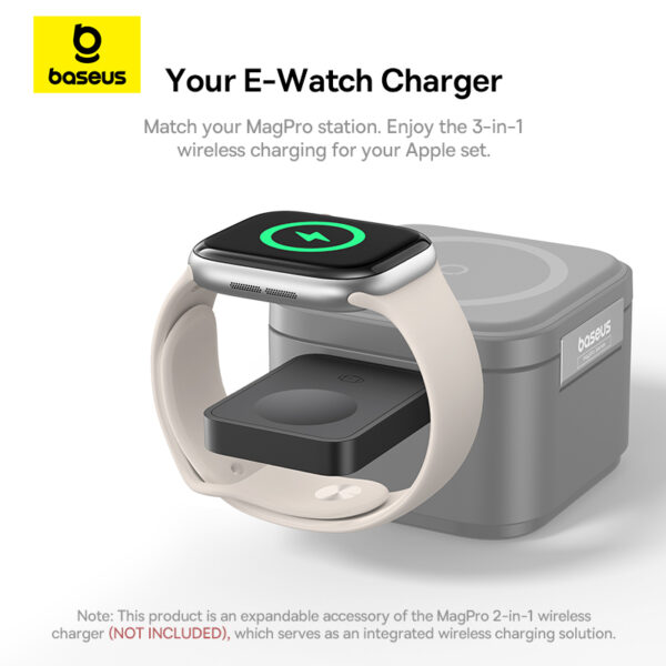 Baseus MagPro Magnetic Wireless Charger for E-Watch 2.5W Cosmic Black - Image 13
