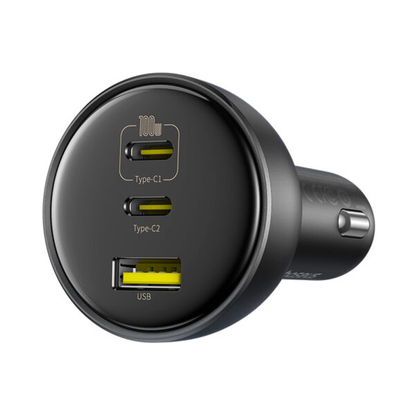 Baseus Multi-Port Fast Charge Car Charger C+C+U 152.5W Set Cluster Black - Image 7