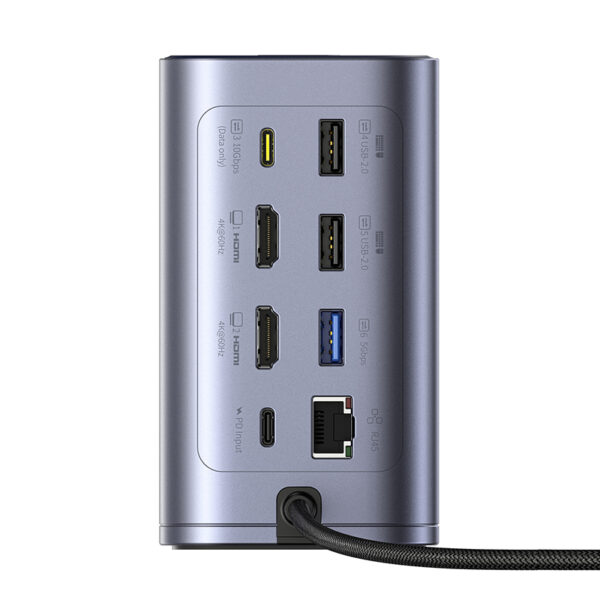 Baseus NU1 Air Spacemate 12-in-1 Docking Station Space Grey - Image 3