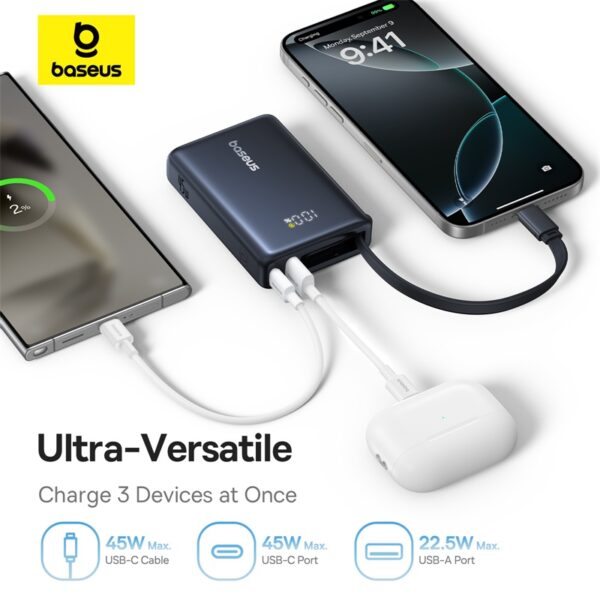 Baseus PicoGo Digital Display Power Bank 10000mAh 45W Cosmic Black - Image 8