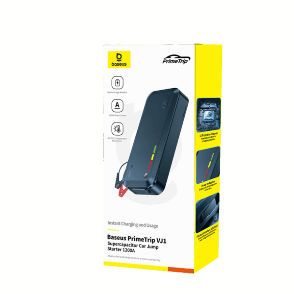 Baseus PrimeTrip VJ1 Supercapacitor Car Jump Starter 1200A Cosmic Black - Image 14