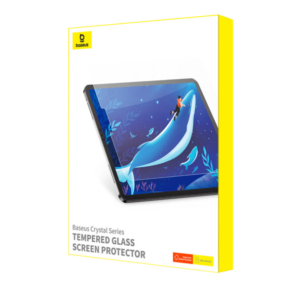 Baseus iPad Pro (2024) 11'' Clear Crystal Blue Light Blocking Tempered Glass Screen Protector - Image 4