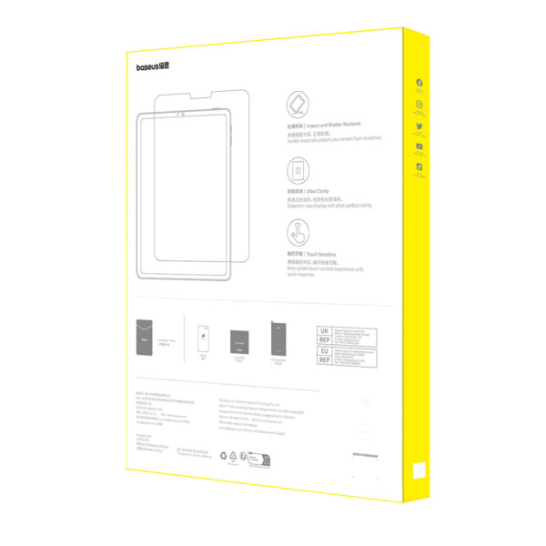 Baseus iPad Pro (2024) 11'' Clear Crystal Blue Light Blocking Tempered Glass Screen Protector - Image 5