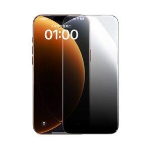 Baseus iPhone 17 Crystalline Privacy Protection Tempered Glass Screen Protector for with Dustproof Installation Tray Clear