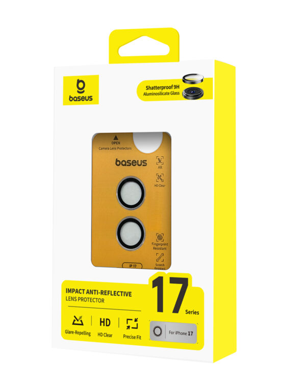 Baseus iPhone 17 Impact Anti-Reflective HD Lens Protector  Clear - Image 3