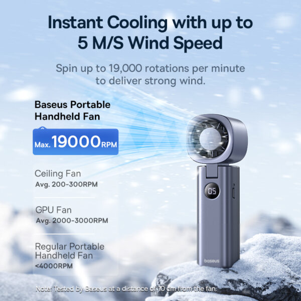 Baseus GoTrip DT1 Handheld Fan - Image 5