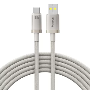 Baseus 2 Meter 100W Titanium Alloy Fast Charging Cable USB to Type-C Galaxy Titanium Gold