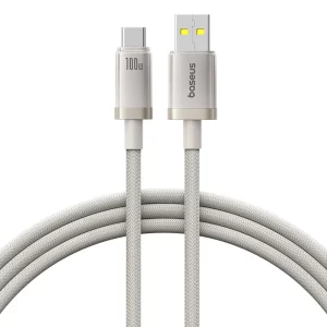 Baseus 1 Meter 100W Titanium Alloy Fast Charging Cable USB to Type-C Galaxy Titanium Gold
