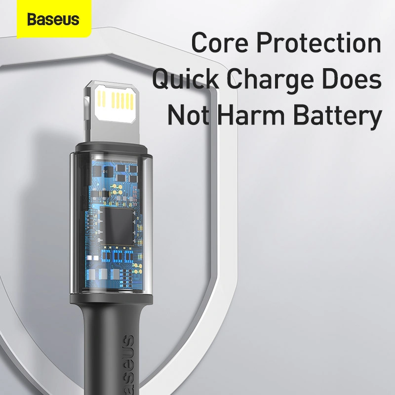 Baseus 1Meter 20W High Density Braided Fast Charging Data Type-C to Lightning PD Cable Black - Image 6