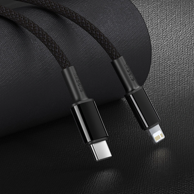 Baseus 1Meter 20W High Density Braided Fast Charging Data Type-C to Lightning PD Cable Black - Image 9