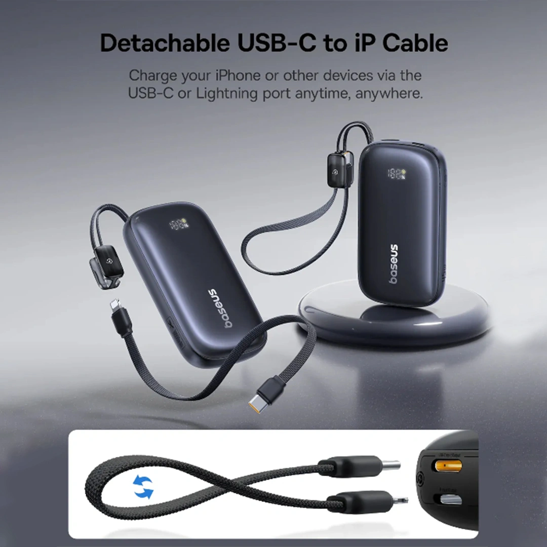 Baseus 10000 mAh 45W EnerFill FC21 “QPow 3 Ultra” Power Bank – (Cosmic Black) - Image 4