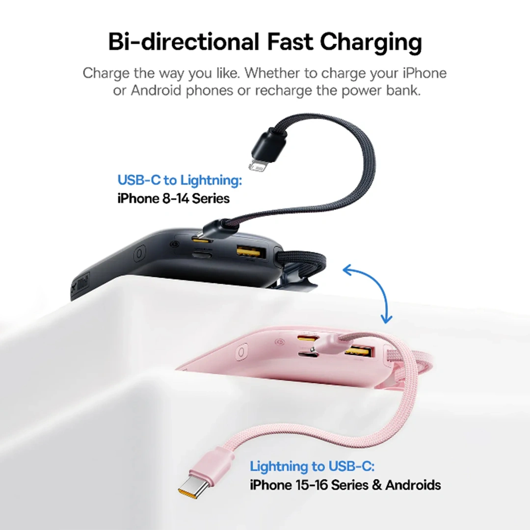 Baseus 10000 mAh 45W EnerFill FC21 “QPow 3 Ultra” Power Bank – (Cosmic Black) - Image 6