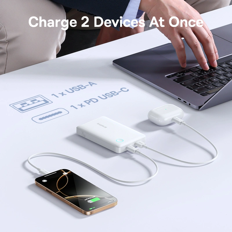 Baseus 10000mAh 15W EnerFill FP11 Fast-Charging Power Bank – (Moon White) Model P1008210C213-00 BC (16) | Baseus Colombo Baseus 10000mAh 15W EnerFill FP11 Fast-Charging Power Bank – (Moon White) Model P1008210C213-00 BC (16) | Baseus Colombo