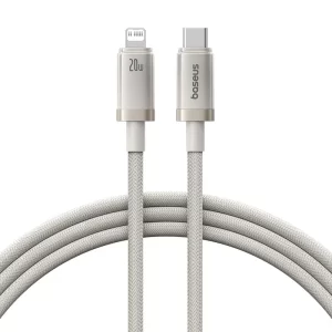 Baseus 2M 20W Vipow Fast Charging Cable USB-C to iP – Galaxy Natural Titanium