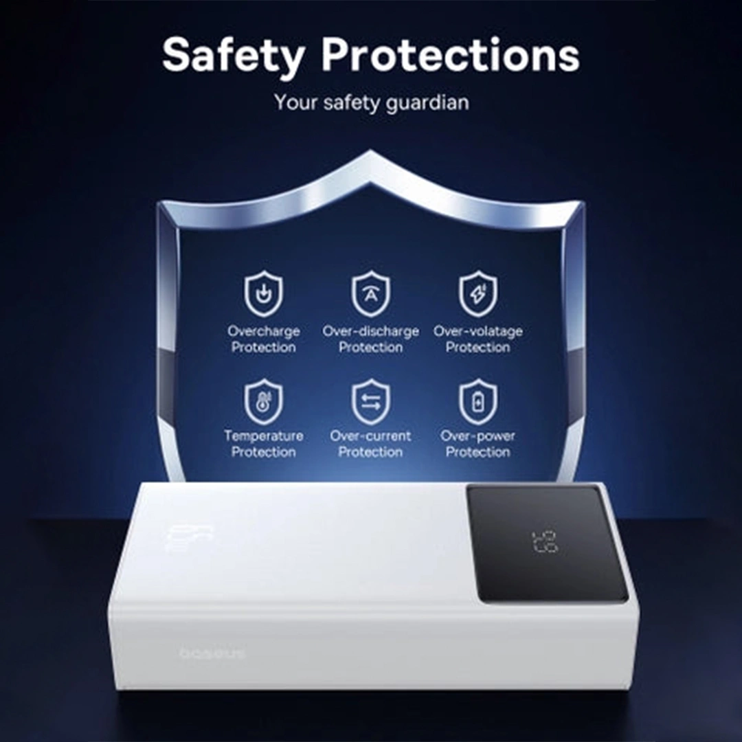 Baseus 30000 mAh 65W Star-Lord Digital Display Fast Charging Power Bank – (Moon White) BC (4) | Baseus Colombo Baseus 30000 mAh 65W Star-Lord Digital Display Fast Charging Power Bank – (Moon White) BC (4) | Baseus Colombo