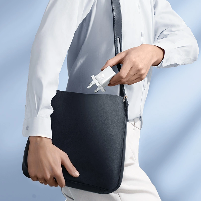 Baseus 40W GaN5 Pro Dual Type-C Fast Charger UK Plug - Moon White - Image 9