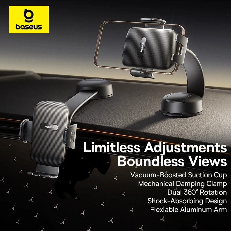 Baseus PrimeTrip C03 Air Clamping Car Mount – Cosmic Black - Model C0013C01 BC (2) | Baseus Colombo Baseus PrimeTrip C03 Air Clamping Car Mount – Cosmic Black - Model C0013C01 BC (2) | Baseus Colombo