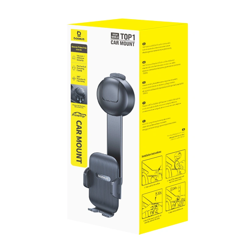 Baseus PrimeTrip C03 Air Clamping Car Mount – Cosmic Black - Model C0013C01 BC (5) | Baseus Colombo Baseus PrimeTrip C03 Air Clamping Car Mount – Cosmic Black - Model C0013C01 BC (5) | Baseus Colombo