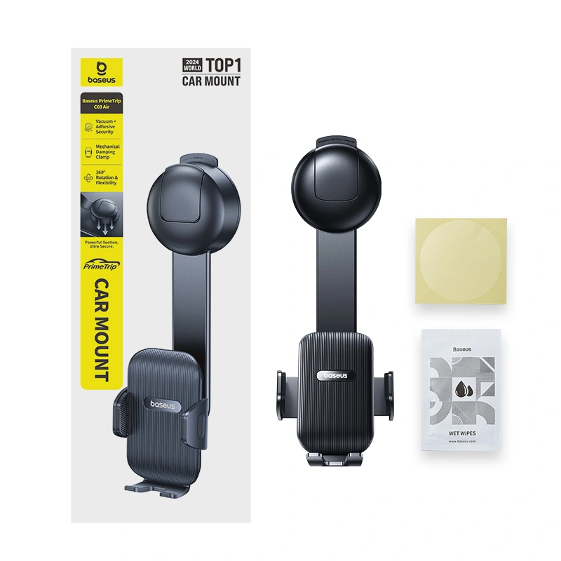 Baseus PrimeTrip C03 Air Clamping Car Mount – Cosmic Black - Model C0013C01 BC (6) | Baseus Colombo Baseus PrimeTrip C03 Air Clamping Car Mount – Cosmic Black - Model C0013C01 BC (6) | Baseus Colombo