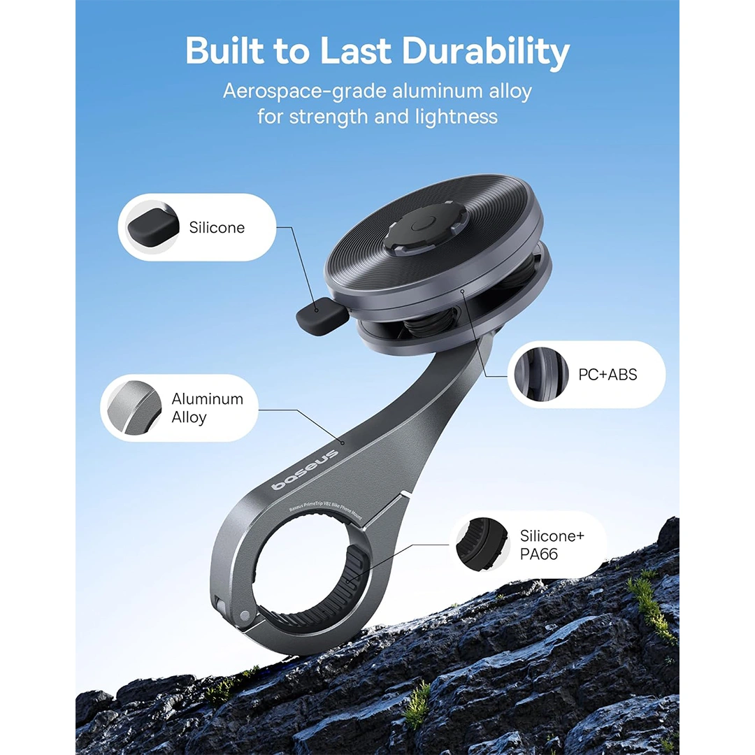 Baseus PrimeTrip VB1 Bike Handlebar Mount - Space Grey - Model C0013D00 (12) | Baseus Colombo Baseus PrimeTrip VB1 Bike Handlebar Mount - Space Grey - Model C0013D00 (12) | Baseus Colombo