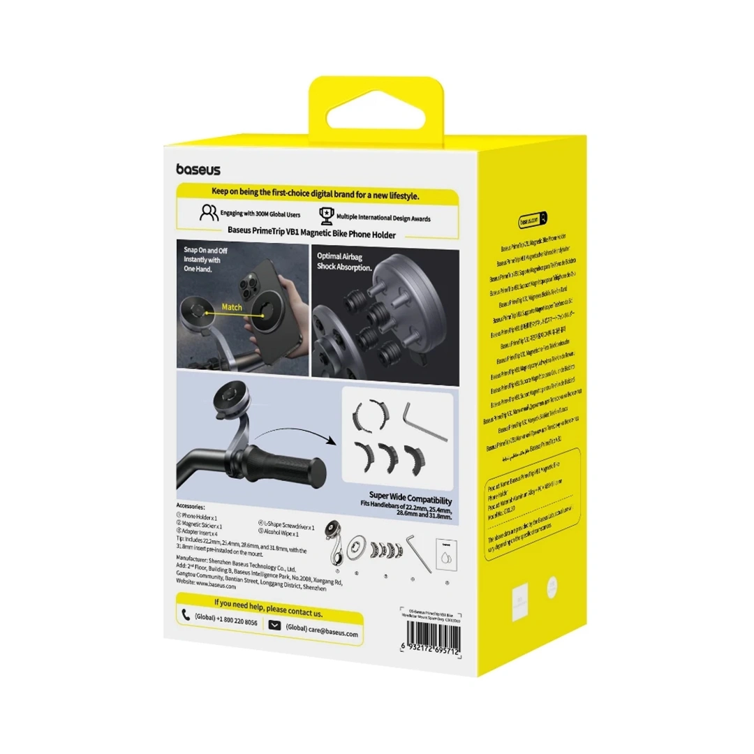 Baseus PrimeTrip VB1 Bike Handlebar Mount - Space Grey - Model C0013D00 (13) | Baseus Colombo Baseus PrimeTrip VB1 Bike Handlebar Mount - Space Grey - Model C0013D00 (13) | Baseus Colombo