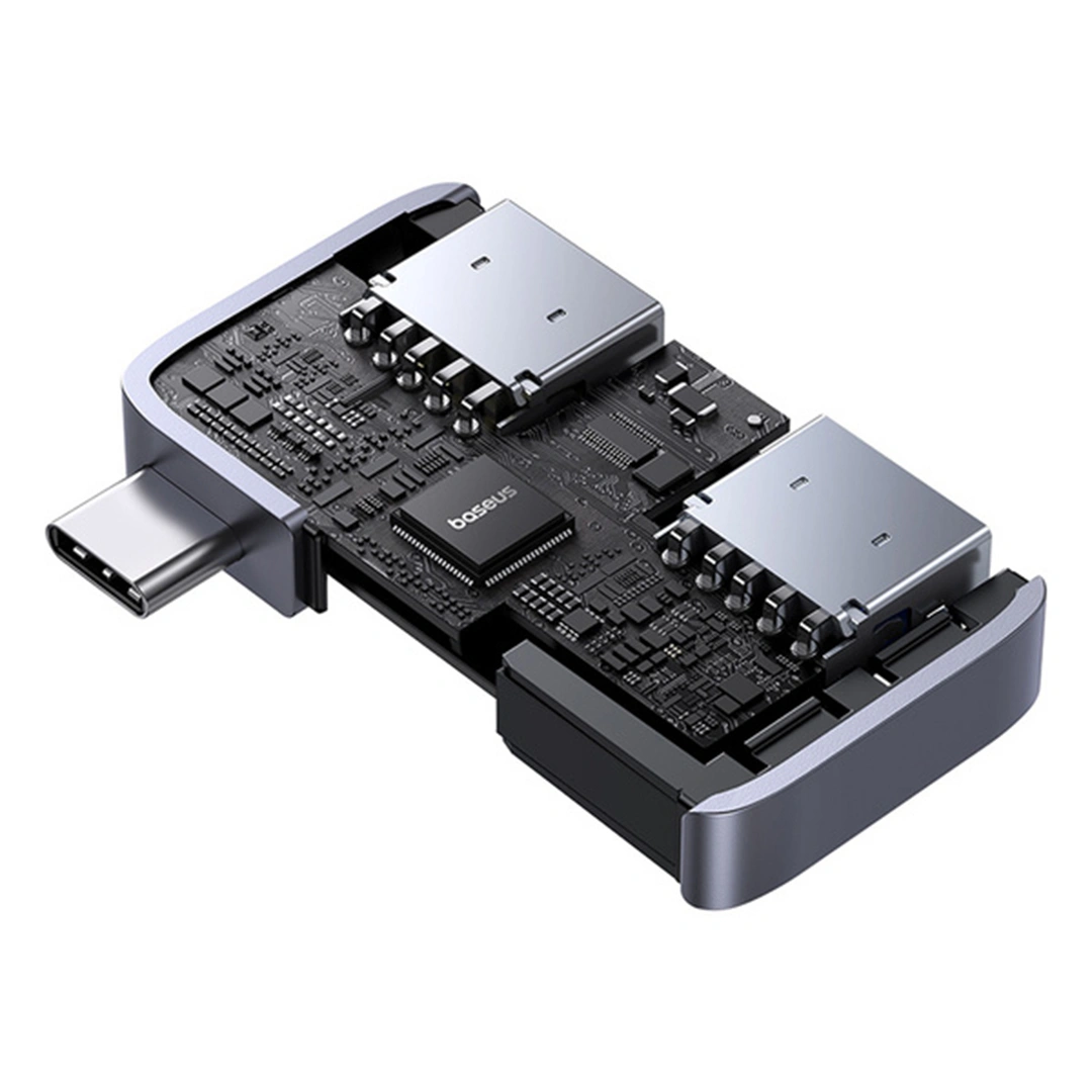 Baseus UltraJoy Series 2-Port HUB (Direct-Link Type) – Space Grey - Model B0005280E811-00 (10) | Baseus Colombo Baseus UltraJoy Series 2-Port HUB (Direct-Link Type) – Space Grey - Model B0005280E811-00 (10) | Baseus Colombo