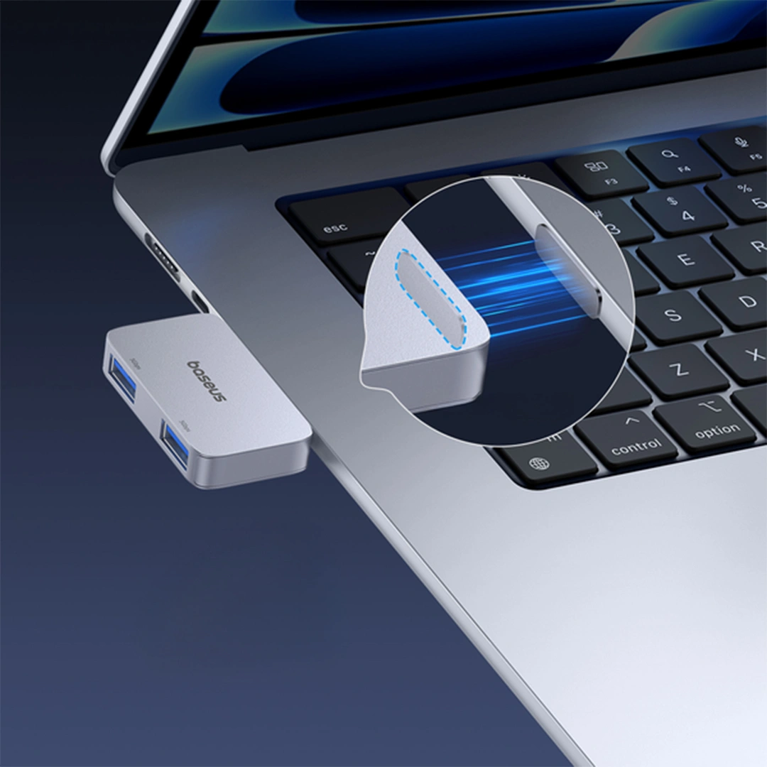 Baseus UltraJoy Series 2-Port HUB (Direct-Link Type) – Space Grey - Model B0005280E811-00 (12) | Baseus Colombo Baseus UltraJoy Series 2-Port HUB (Direct-Link Type) – Space Grey - Model B0005280E811-00 (12) | Baseus Colombo