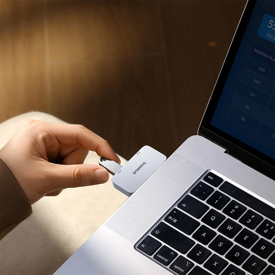 Baseus UltraJoy Series 2-Port HUB (Direct-Link Type) – Space Grey - Model B0005280E811-00 (4) | Baseus Colombo Baseus UltraJoy Series 2-Port HUB (Direct-Link Type) – Space Grey - Model B0005280E811-00 (4) | Baseus Colombo